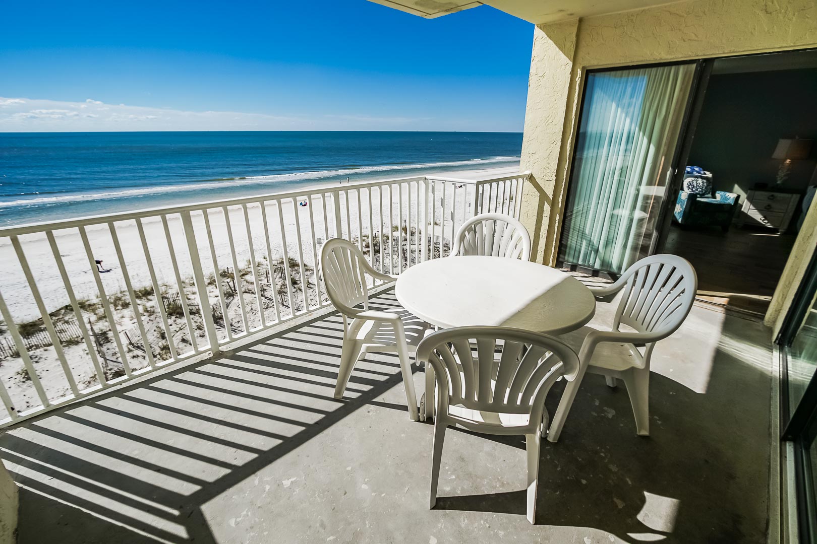 A beautiful view from the balcony at VRI's Shoreline Towers in Gulf Shores, Alabama.